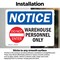 Signmission Warehouse Personnel Only Sign, Vinyl Decal, 10in W x 7in L, 2PK OS-2PACK-NS-D-710-L-16852 - alternate 3